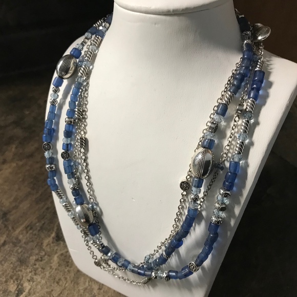 Brighton Deja Vu Blue Double Strand Long Necklace - Picture 1 of 4